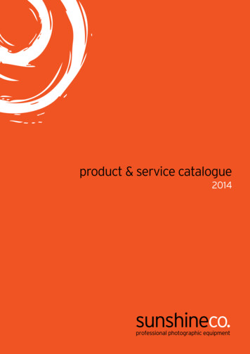 Product & Service Catalogue - Sunshine Co