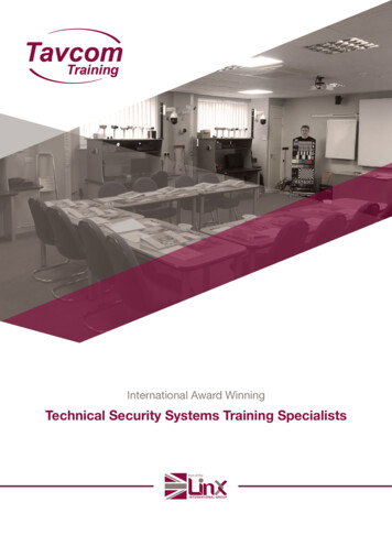 Technical Security Systems Training Specialists