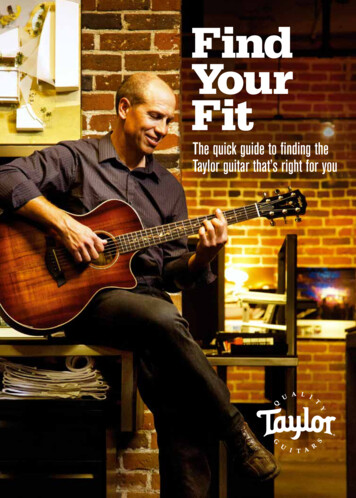 Find Your Fit - Taylor Guitars