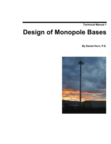 Technical Manual 1 Design Of Monopole Bases