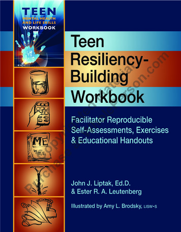 AND LIFE SKILLS WORKBOOK Teen Resiliency- Building 