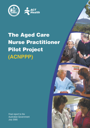 The Aged Care Nurse Practitioner Pilot Project (ACNPPP)