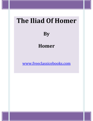 The Iliad Of Homer - Free C Lassic E-books