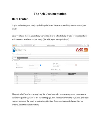 The Ark Documentation. Data Centre - SPHINX