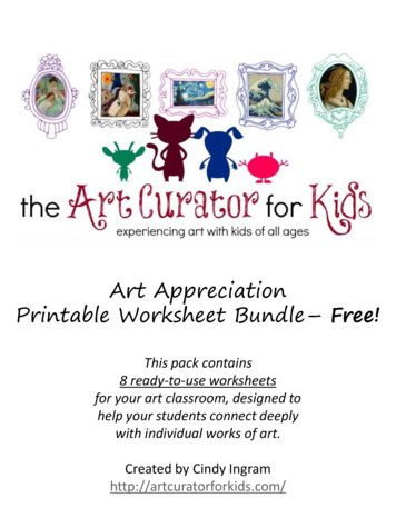 Art Appreciation Printable Worksheet Bundle Free!