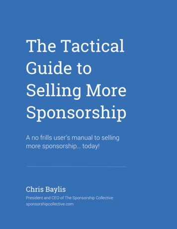 The Tactical Guide To Sponsorship Sales - V2