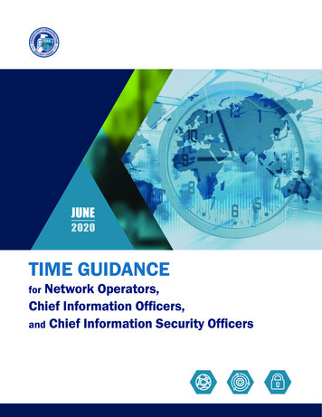 Time Guidance For Network Operators, Chief Information .