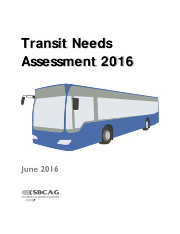 Transit Needs Assessment 2016 - SBCAG
