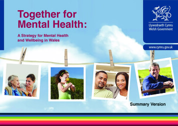 Together For Mental Health - Welsh Government