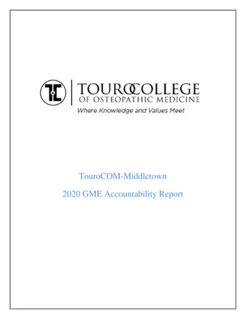 TouroCOM-Middletown 2020 GME Accountability Report