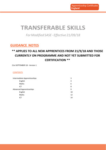 Transferable Skills Guidance Document - ACE - Website