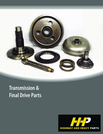 Transmission & Final Drive Parts