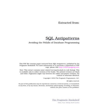 SQL Antipatterns - The Pragmatic Programmer