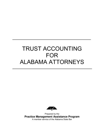 Trust Accounting For Alabama Attorneys