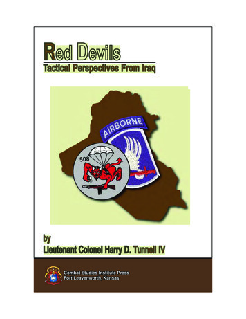 Red Devils: Tactical Perspectives From Iraq