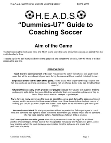 Soccer Dummies U7 Guide To Coaching - March 2004