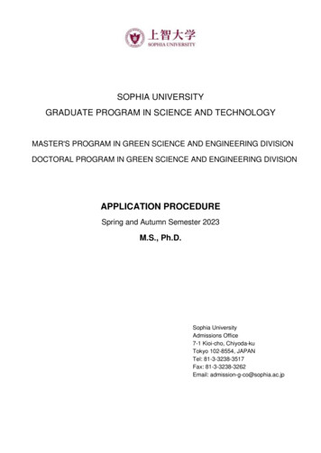 M.S., Ph.D. - Sophia University