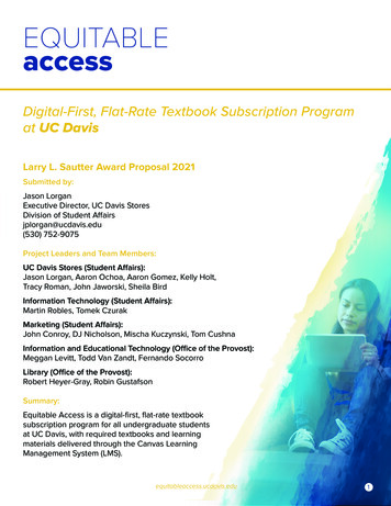 UC Davis Equitable Access - UCOP