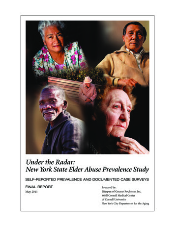 Under The Radar: New York State Elder Abuse Prevalence Study