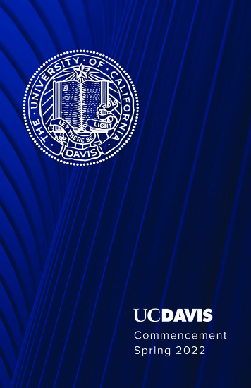 Commencement Spring 2022 - Ucdavis.edu
