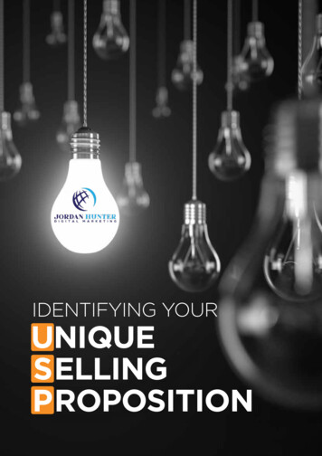 IdentIfyIng Your UNIQUE SELLING PROPOSITION
