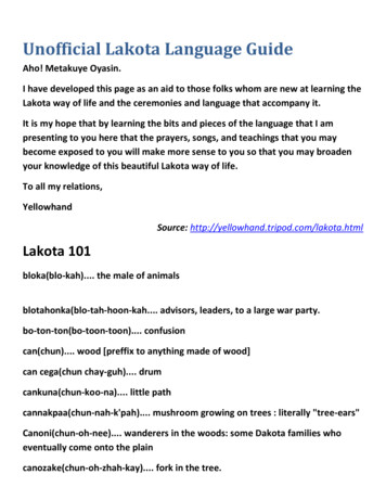 Unofficial Lakota Language Guide