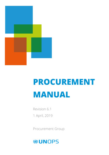 UNOPS Procurement Manual