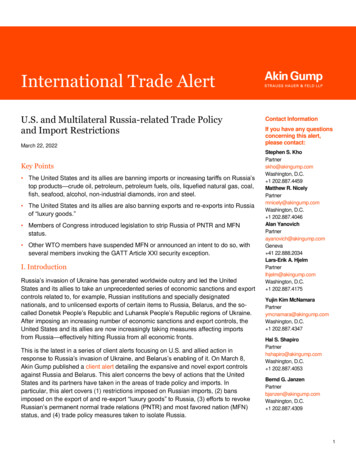International Trade Alert - Akin Gump Strauss Hauer & Feld LLP