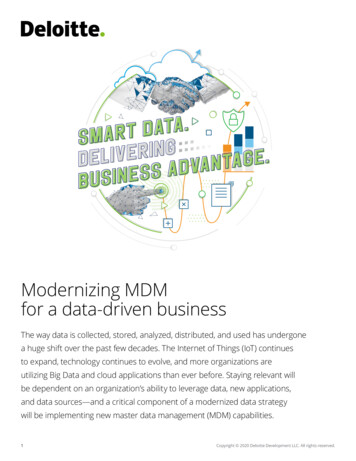 Modernizing MDM For A Data-driven Business - Deloitte
