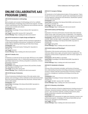 Online Collaborative AAS Program (UWX) - Catalog.uwm.edu