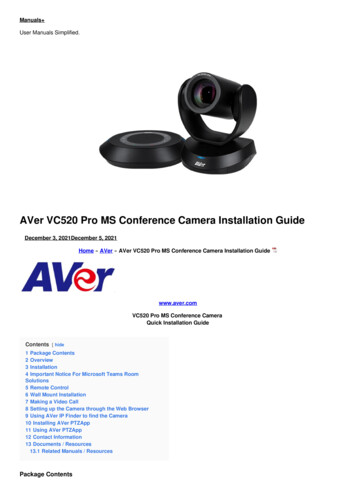 AVer VC520 Pro MS Conference Camera Installation Guide - Manuals 