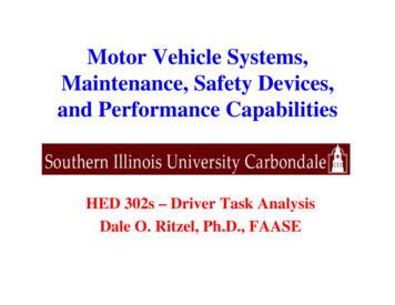 Motor Vehicle Systems, Maintenance, Safety Devices, And .