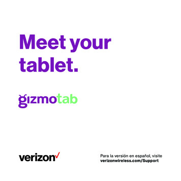 Meet Your Tablet. - Verizon Wireless