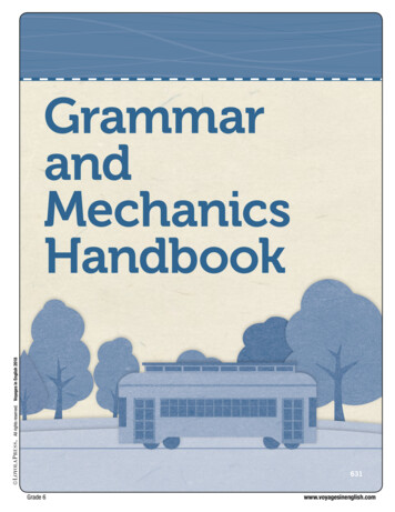 Grammar And Mechanics Handbook - Voyages In English
