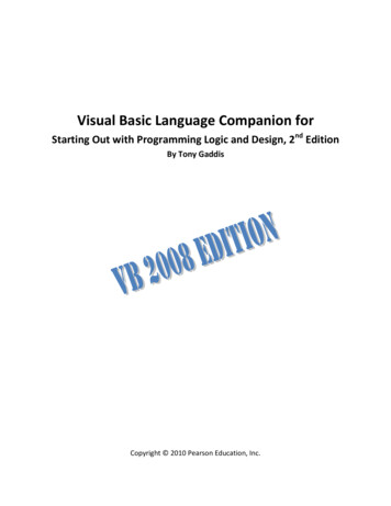 Visual Basic Language Companion For - Del Mar College