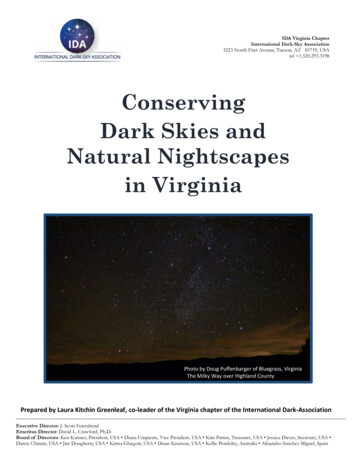 Conserving Dark Skies And Natural Nightscapes In Virginia
