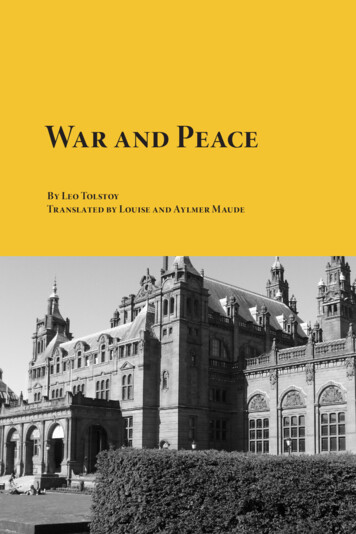 War And Peace - Planet EBook — 100% Free Literature For .