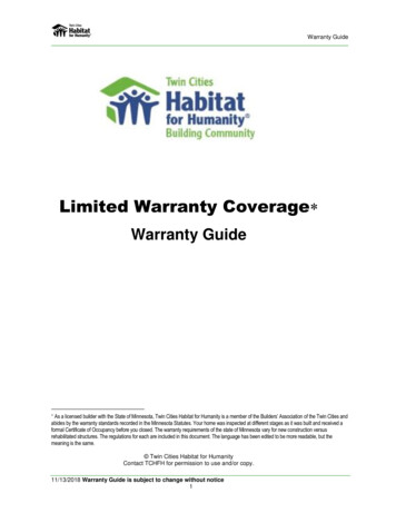 Limited Warranty Coverage - Homeownership