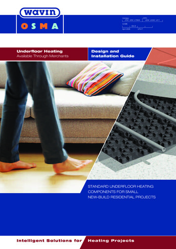 Underfloor Heating - Design And Installation Guide