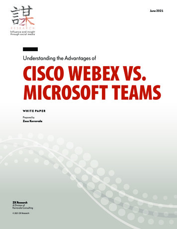 CISCO WEBEX VS. MICROSOFT TEAMS
