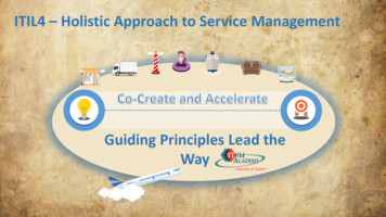 The ITIL Guiding Principles - ITSM Academy