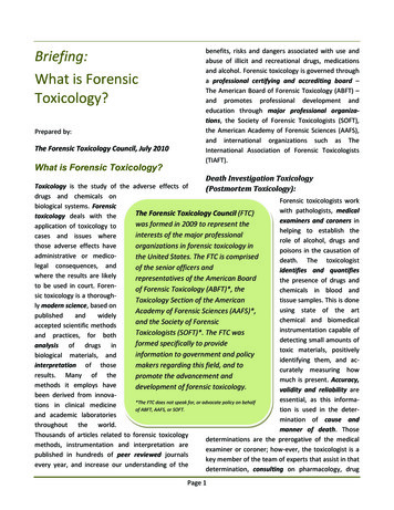 What Forensic Toxicology? - ABFT