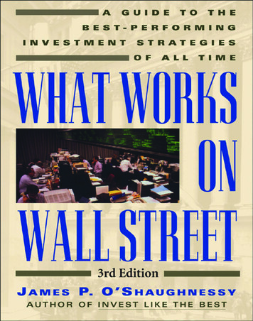 WHAT WORKS ON WALL STREET - Csinvesting