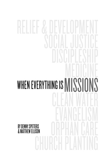 When Everything Is Missions - Pioneers