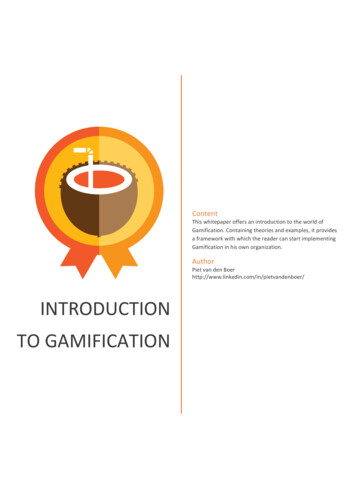 Introduction To Gamification