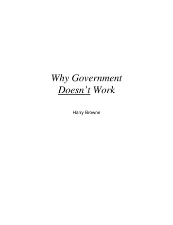 Why Government Doesn’t Work - JRBooksOnline 
