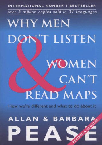 Why Men Don’t Listen And Women Can’t Read Maps