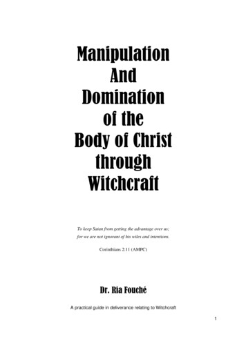 Manipulation And Domination Of The Body Of . - Bloodlines