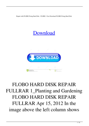 Repair With FLOBO Fixing Hard Disk - FLOBO - Free FLOBO Fixing .