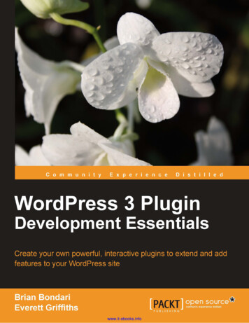 WordPress 3 Plugin Development Essentials - Lagout 
